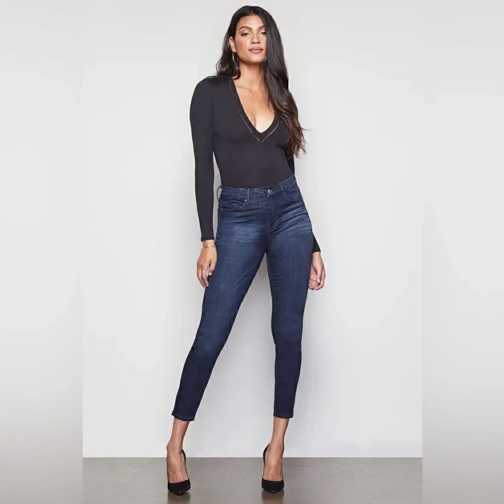 GOOD AMERICAN High Waisted Good Legs Crop Skinny Jeans 4/27